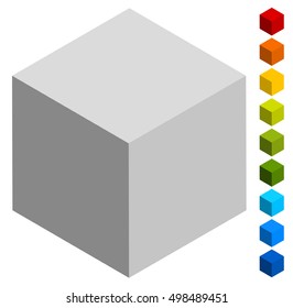 Isometric Cube In More Colors