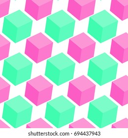 isometric cube pattern vector