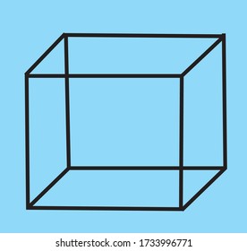 Isometric cube vector icon. 3D square sign. Box symbol