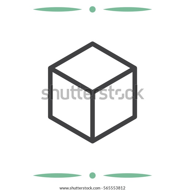 アイソメ立方体のベクター画像アイコン 3d正方形記号 ボックス記号 のベクター画像素材 ロイヤリティフリー