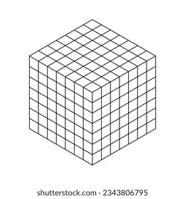 isometric cubes 3d shapes. cube Icon. In Trendy Design Vector. vector illustration on white background