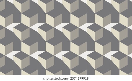 Isometric Cubes minimalist background featuring isometric cubes in a repeating pattern. Patterns use neutral or monochromatic colors.