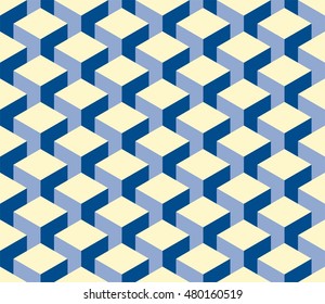 Motif de cubes isométriques. Arrière-plan géométrique.Illustration vectorielle.