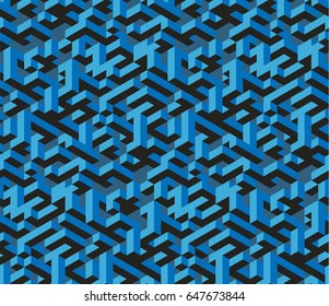 Isometric cubes Seamless pattern. Vector pattern for projects as web elements and backgrounds.