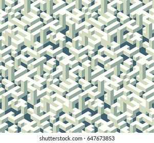 Isometric cubes Seamless pattern. Vector pattern for projects as web elements and backgrounds.