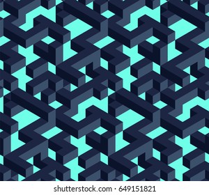 Isometric cubes Seamless pattern. Vector pattern for projects as web elements and backgrounds.