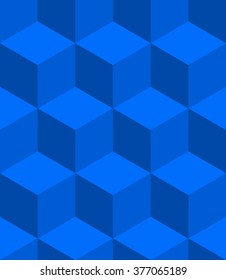 Isometric cubes seamlessly repeatable pattern. 3D cubes background.