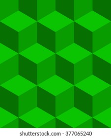 Isometric cubes seamlessly repeatable pattern. 3D cubes background.