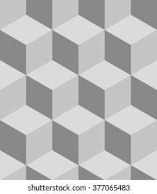 Isometric cubes seamlessly repeatable pattern. 3D cubes background.