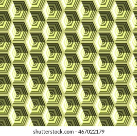 Isometric cubes seamlessly repeatable pattern. 3D background. Vector