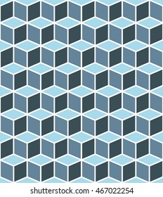 Isometric cubes seamlessly repeatable pattern. 3D background. Vector