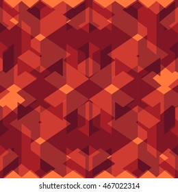 Isometric cubes seamlessly repeatable pattern. 3D background. Vector