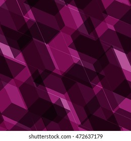 Isometric cubes seamlessly repeatable pattern. 3D background. Vector