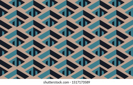 Isometric Cubic Cube Seamless pattern
