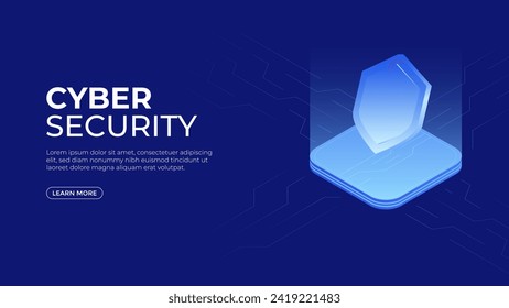 	
Isometric cyber security vector illustration of digital protection mechanism, system privacy. Data secure. Web crime or virus attack. Symbol of protection