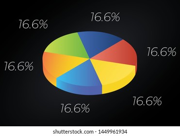 Isometric cycle diagram for infographics. Vector chart can be used for graph, report, presentation, brochure, web design.