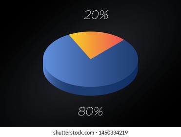 Isometric cycle diagram for infographics. Vector chart can be used for graph, report, presentation, brochure, web design.