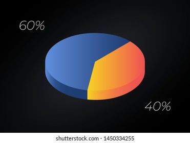 Isometric cycle diagram for infographics. Vector chart can be used for graph, report, presentation, brochure, web design.