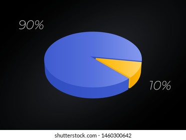 Isometric cycle diagram for infographics. Vector chart can be used for graph, report, presentation, brochure, web design. 3d pie.