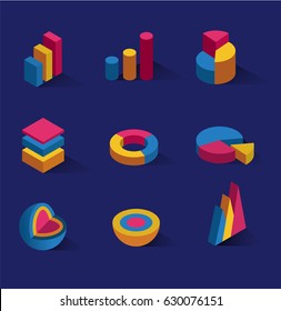 Isometric data icon