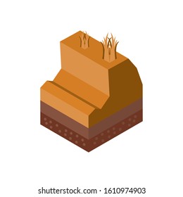 Isometric desert design, Nature element earth eco ecology conservation bio environment and outdoor theme Vector illustration