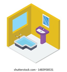 Isometric design of bathroom vanities 