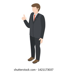 
Isometric design of business person.
