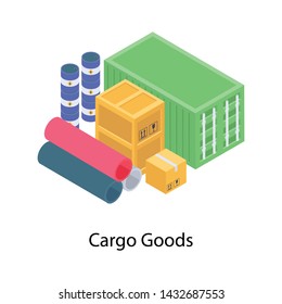 
Isometric design of cargo container 
