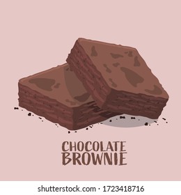 Isometric design of chocolate brownies