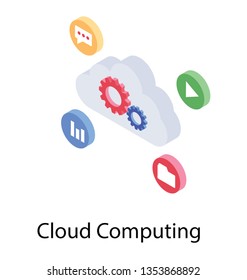 Isometric design of cloud computing ion.