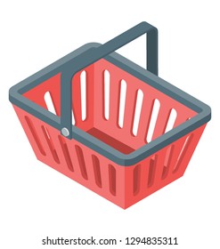 Isometric design of grocery bucket
