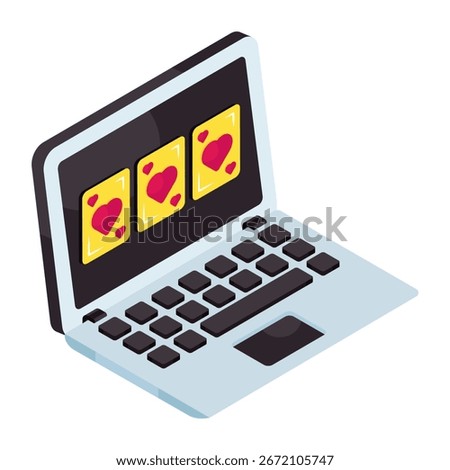 A isometric design, icon of jackpot game