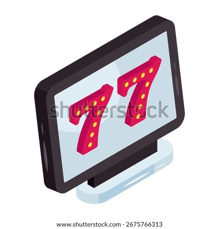 A isometric design, icon of jackpot game