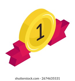 ícone de design isométrico do emblema de posição