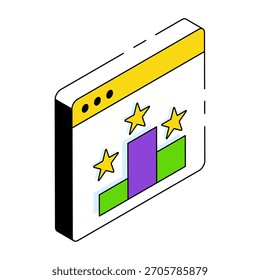 Icono de diseño isométrico de Web sin tanque 