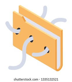 Isometric design of infected file icon.