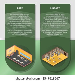 Isometric design interior building with 3d images. Isometric infographic illustration design for interiors, buildings, room and much more.