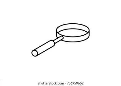 isometric design magnifying icon vector illustration. eps10.