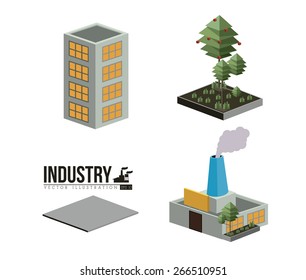 Isometric design over white background, vector illustration