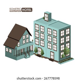 Isometric design over white background, vector illustration