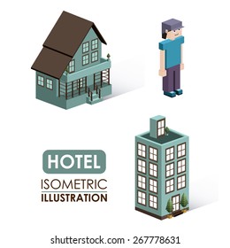 Isometric design over white background, vector illustration