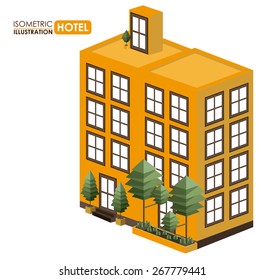 Isometric design over white background, vector illustration