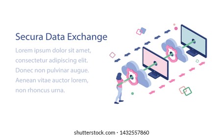
Isometric design of secure data exchange
