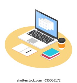 Isometric desktop illustration