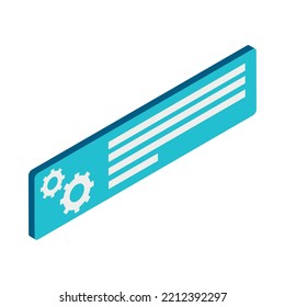 isometric development settings icon isolated