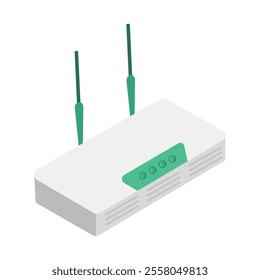 Isometric Devices Vector Illustration - Router
