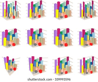 Isometric diagram columns