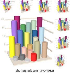 Isometric diagram columns