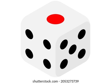 Isometric diagram Simple dice illustration
