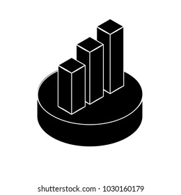 Isometric diagram simple icon concept vector illustration